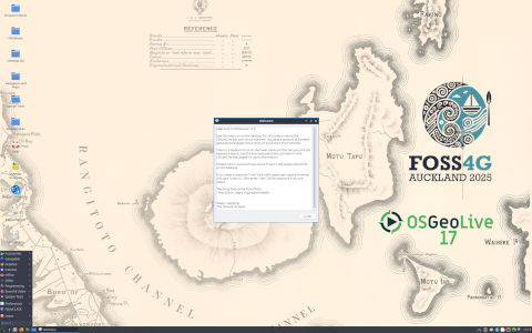 OSGeoLive desktop screenshot: Distribution overview