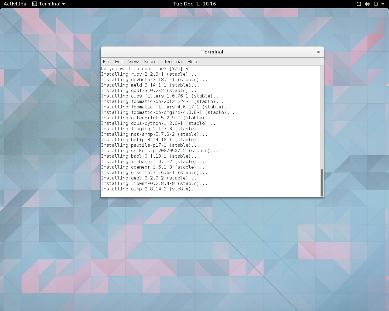 paldo desktop screenshot: 2015.12 upgrade