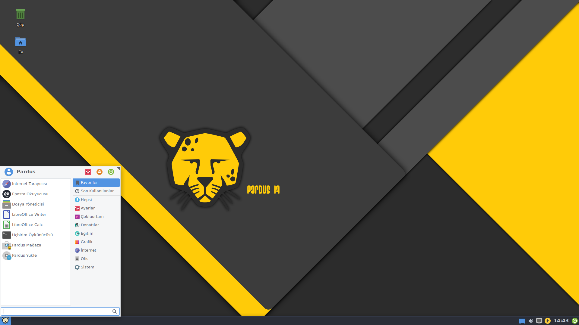 Pardus desktop screenshot: 17.4