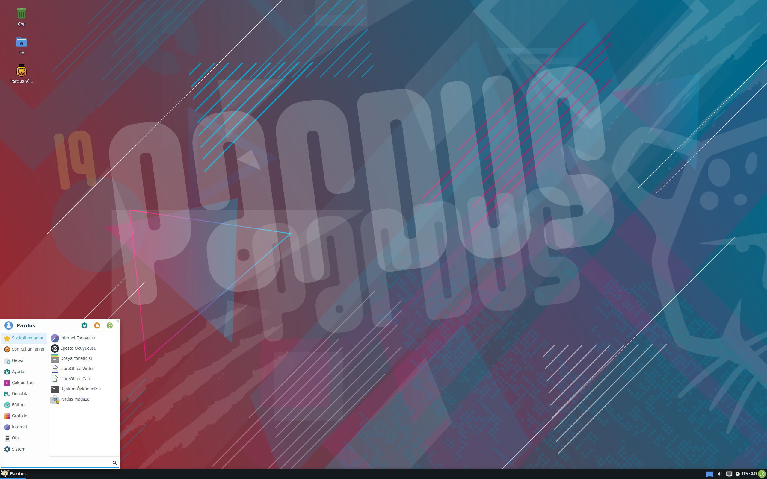 Pardus desktop screenshot: 19.4