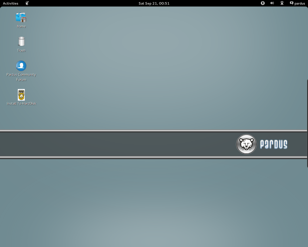 Pardus desktop screenshot: 2.0