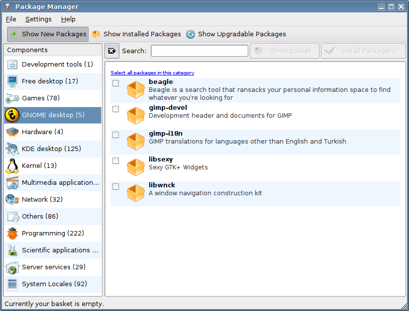 Pardus desktop screenshot: 2007 pisi