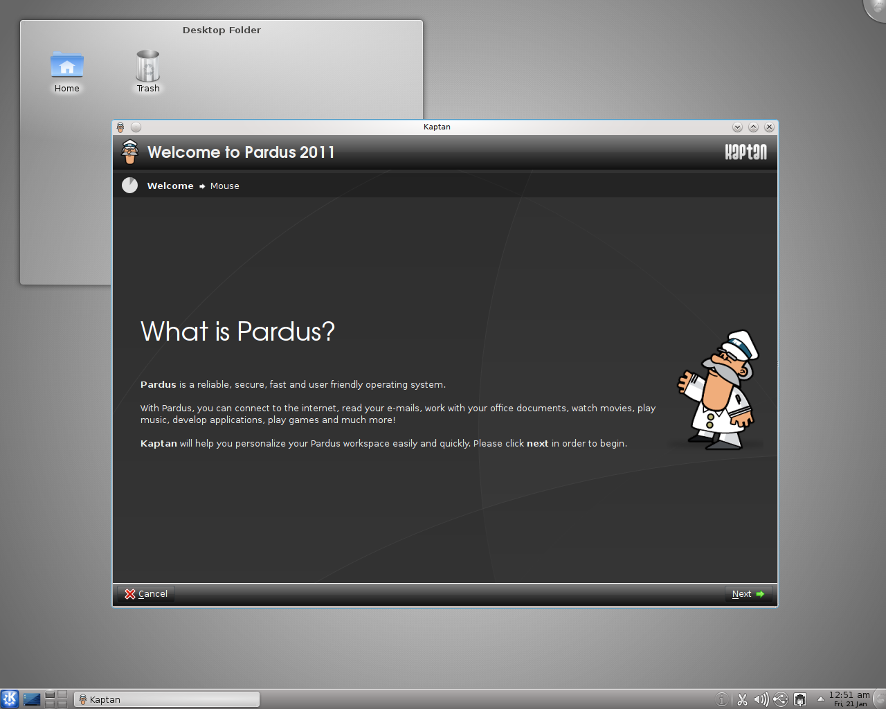 Pardus desktop screenshot: 2011