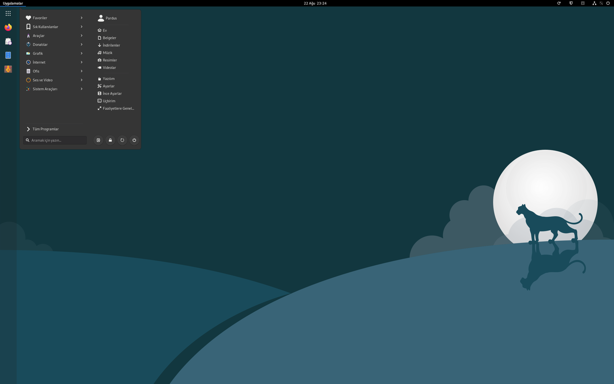 Pardus desktop screenshot: 21.0