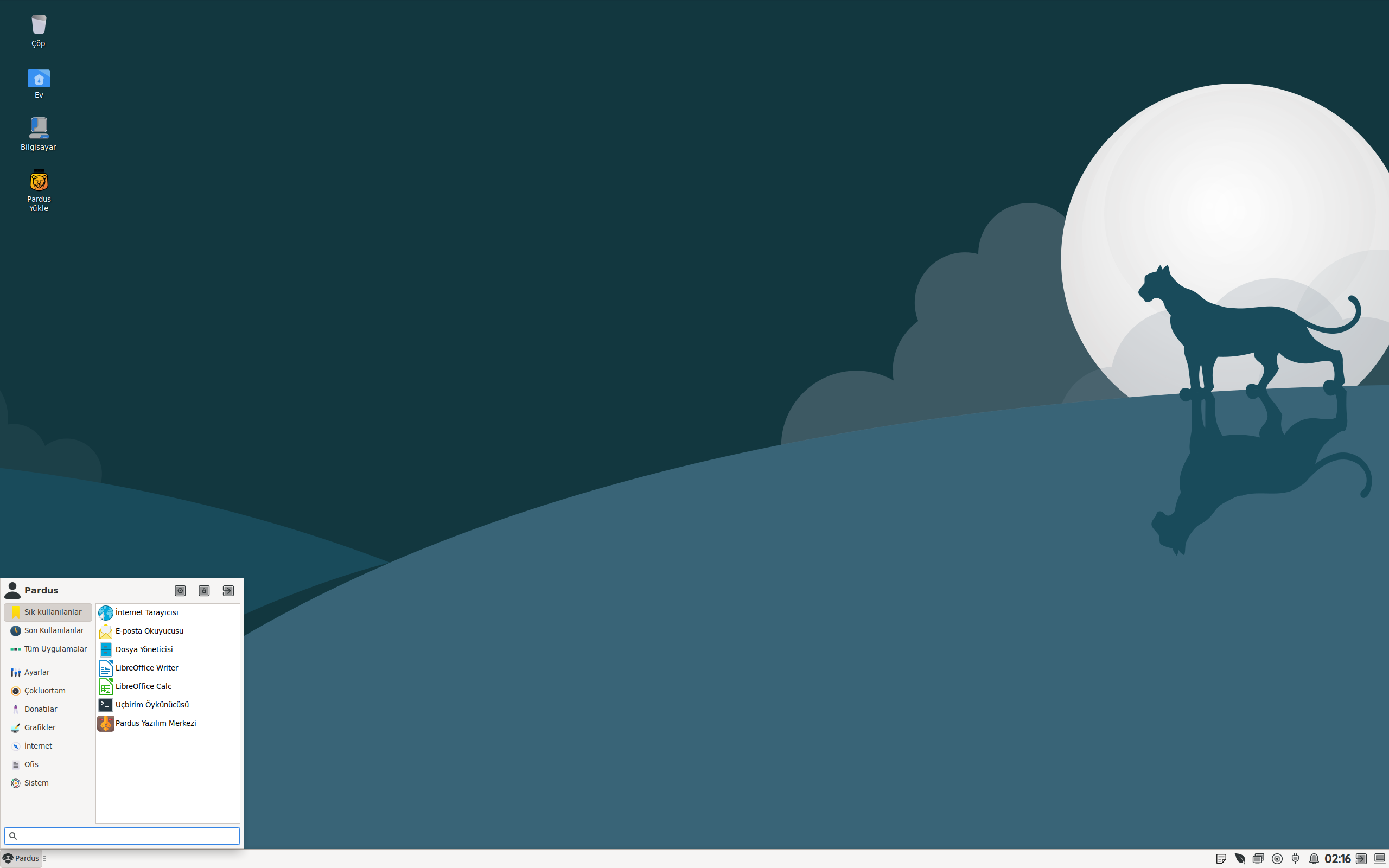 Pardus desktop screenshot: 21.4