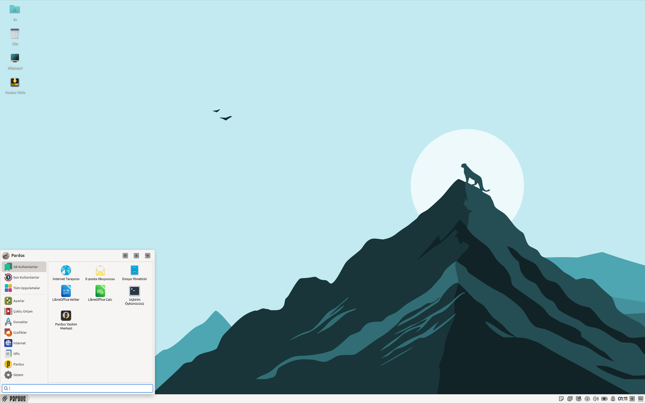 Pardus desktop screenshot: 25.0 xfce