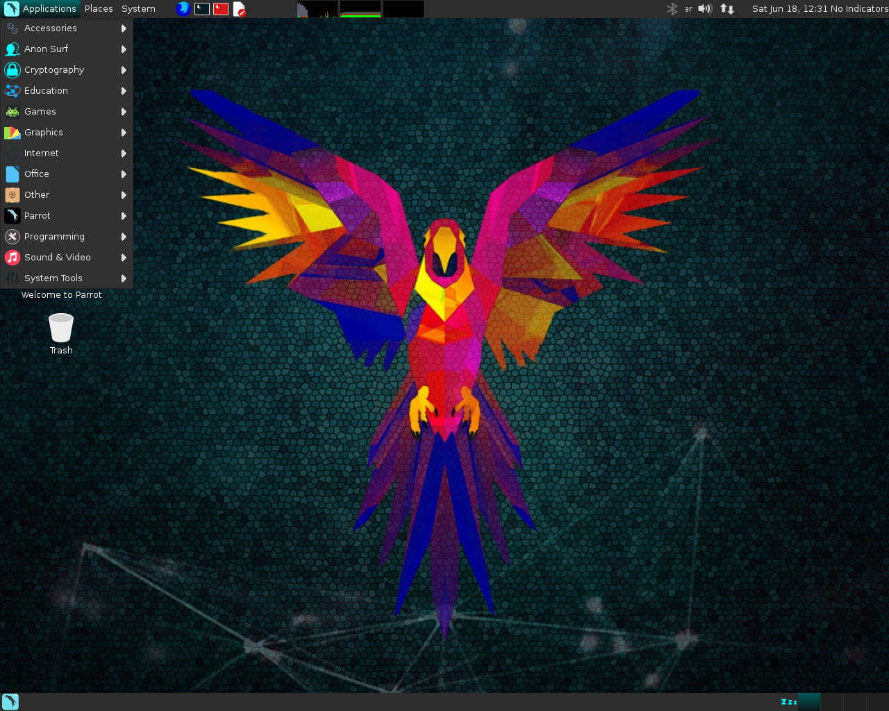 Parrot desktop screenshot: 3.0.1