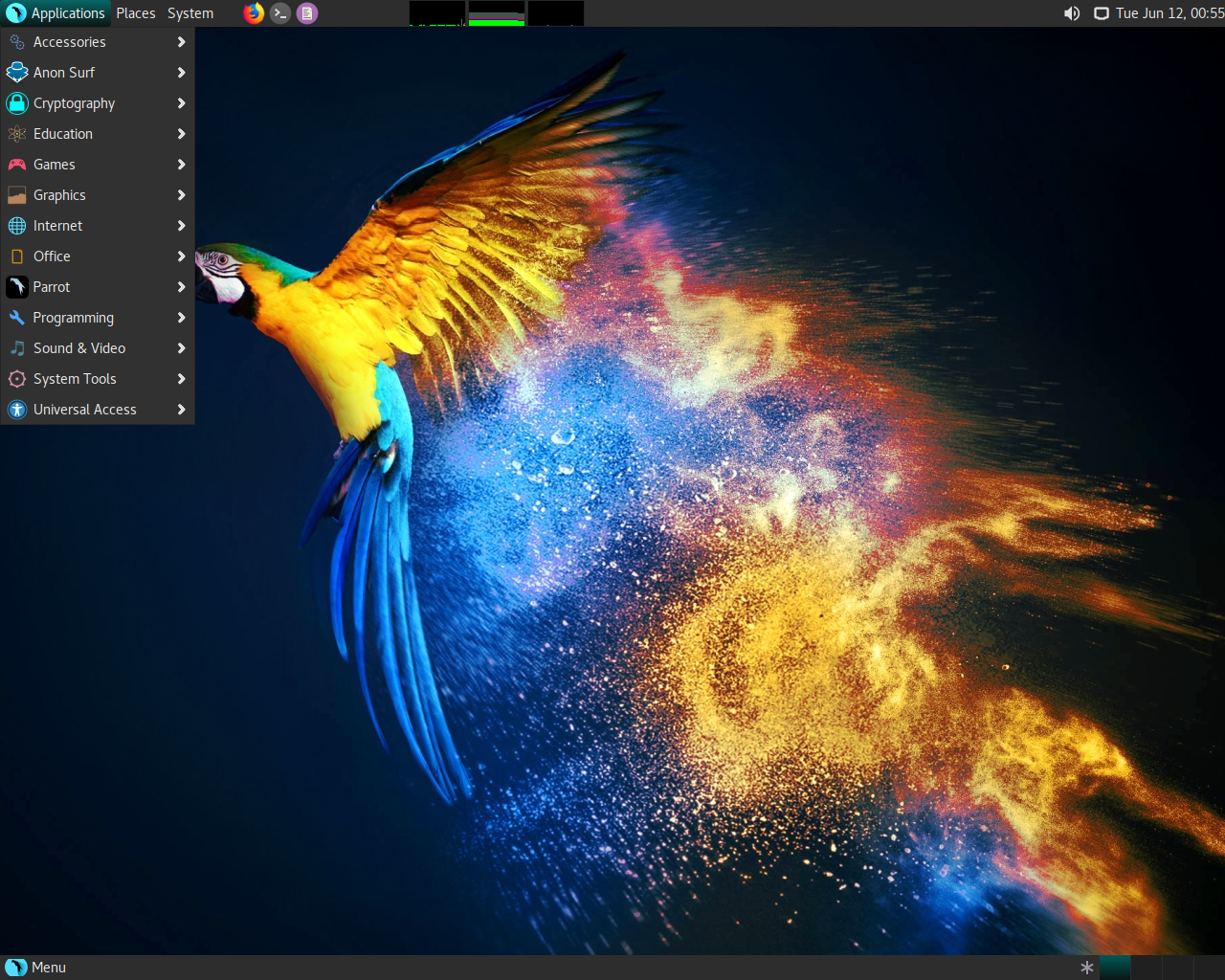 Parrot desktop screenshot: 4.1