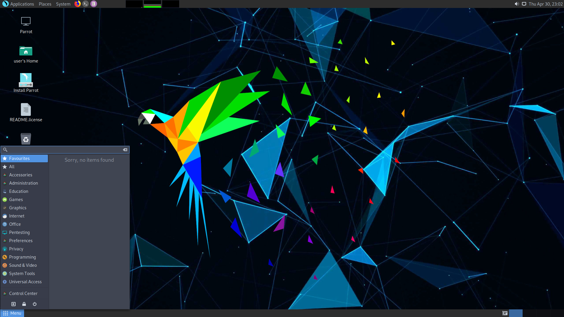 Parrot desktop screenshot: 4.9