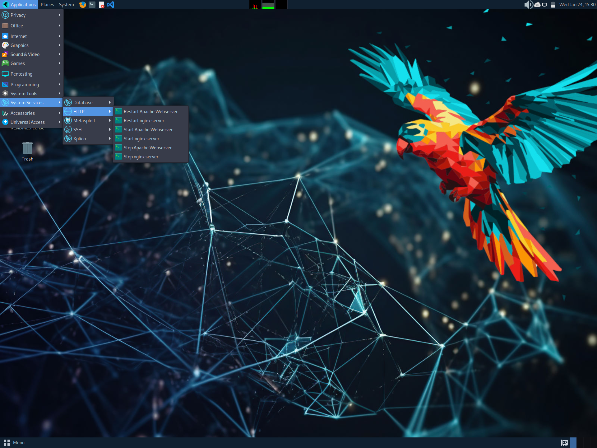 Parrot desktop screenshot: 6.0