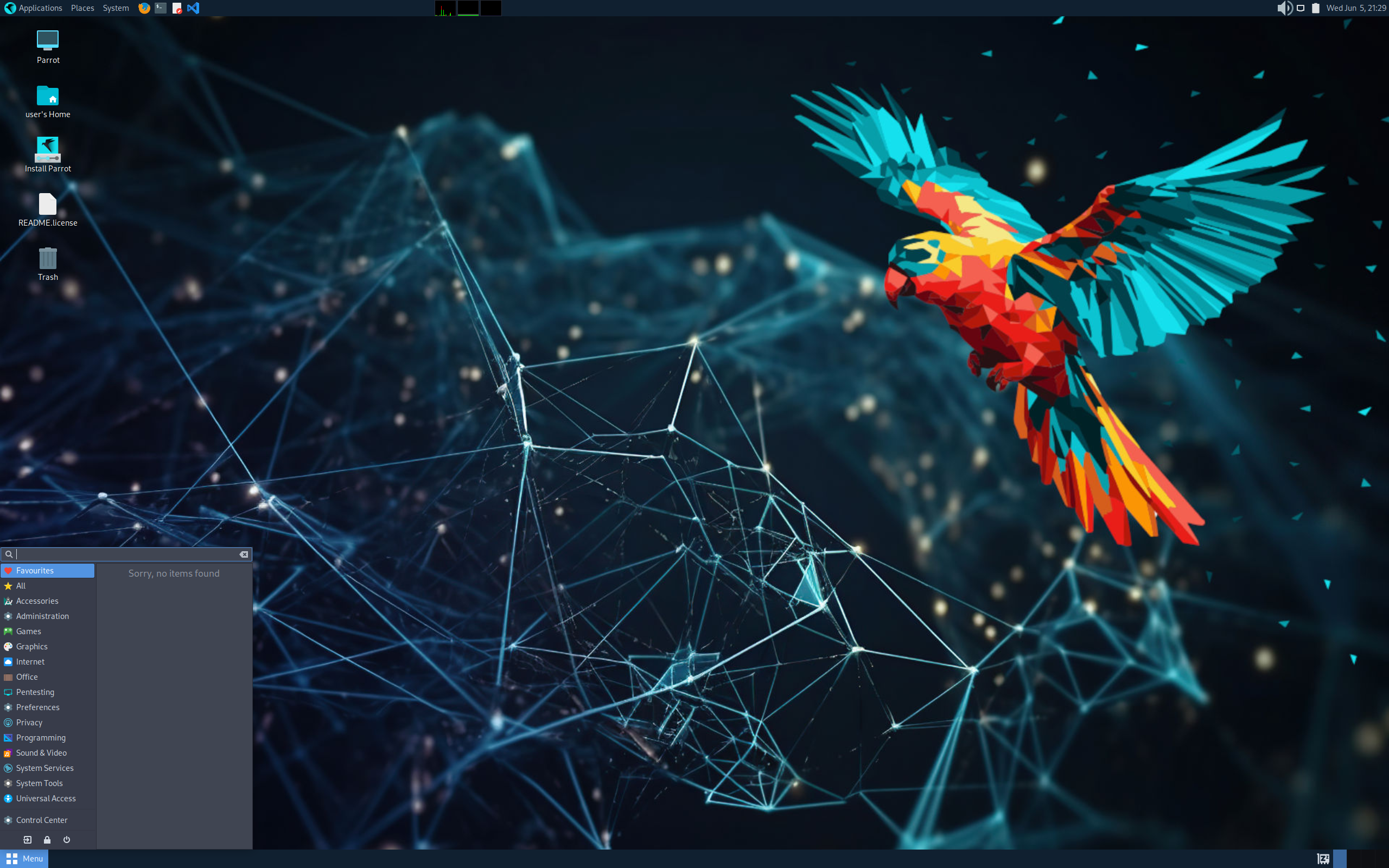 Parrot desktop screenshot: 6.1