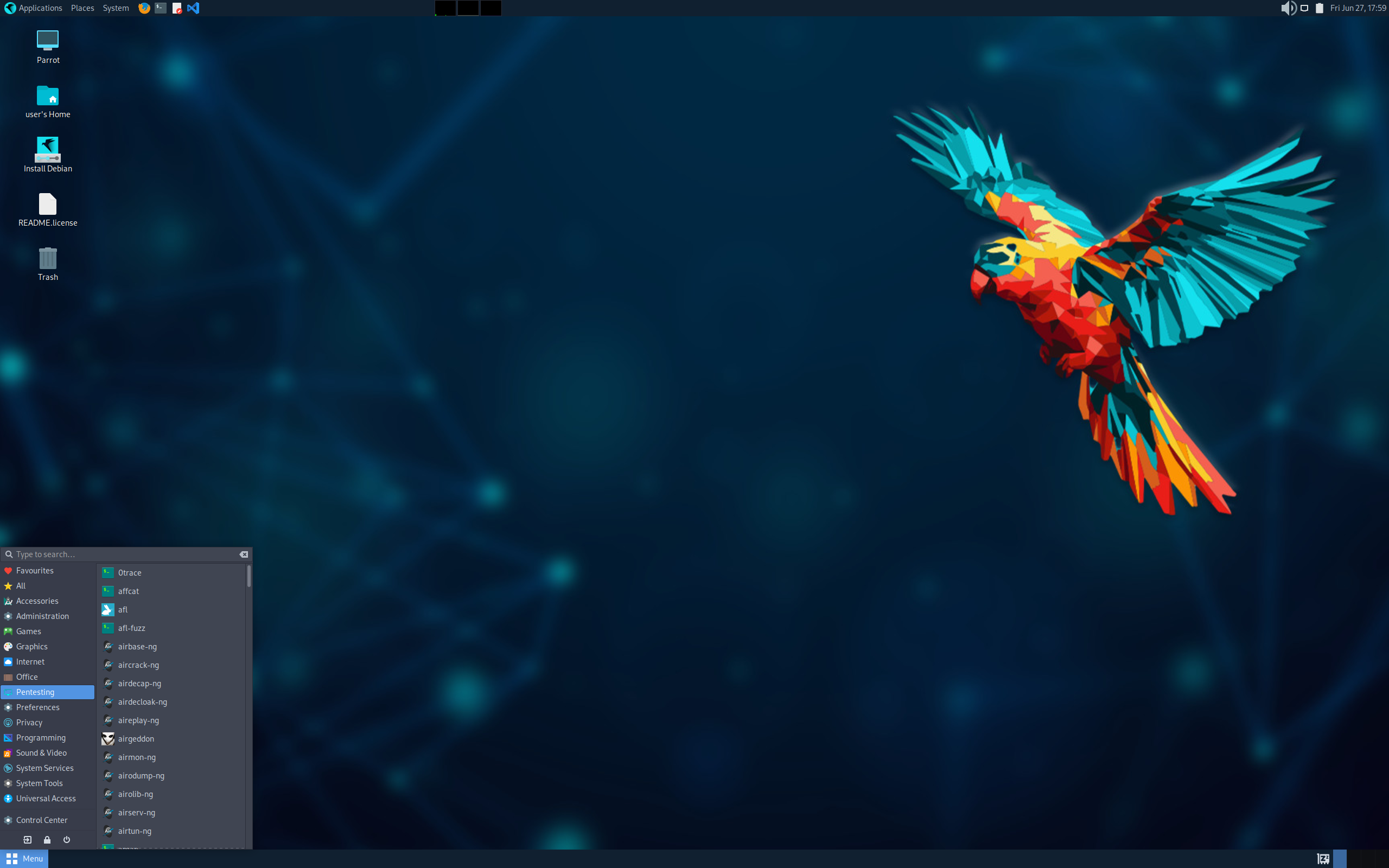 Parrot desktop screenshot: 6.3.2