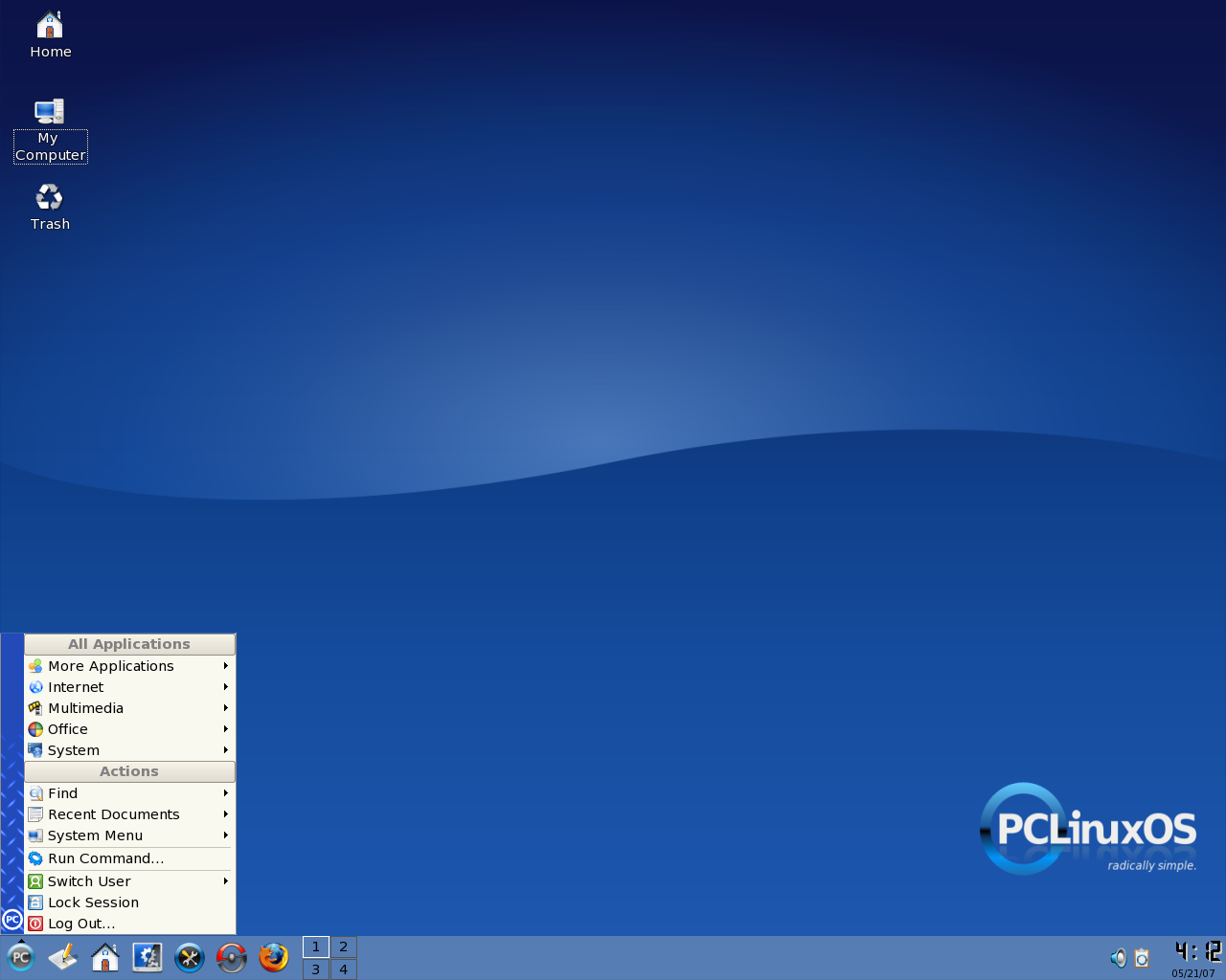 PCLinuxOS desktop screenshot: 2007