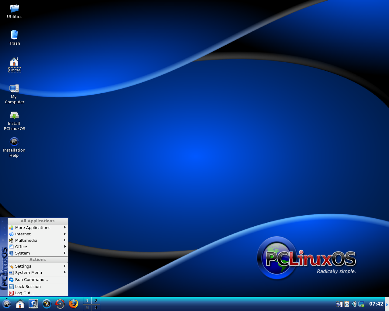 PCLinuxOS desktop screenshot: 2009