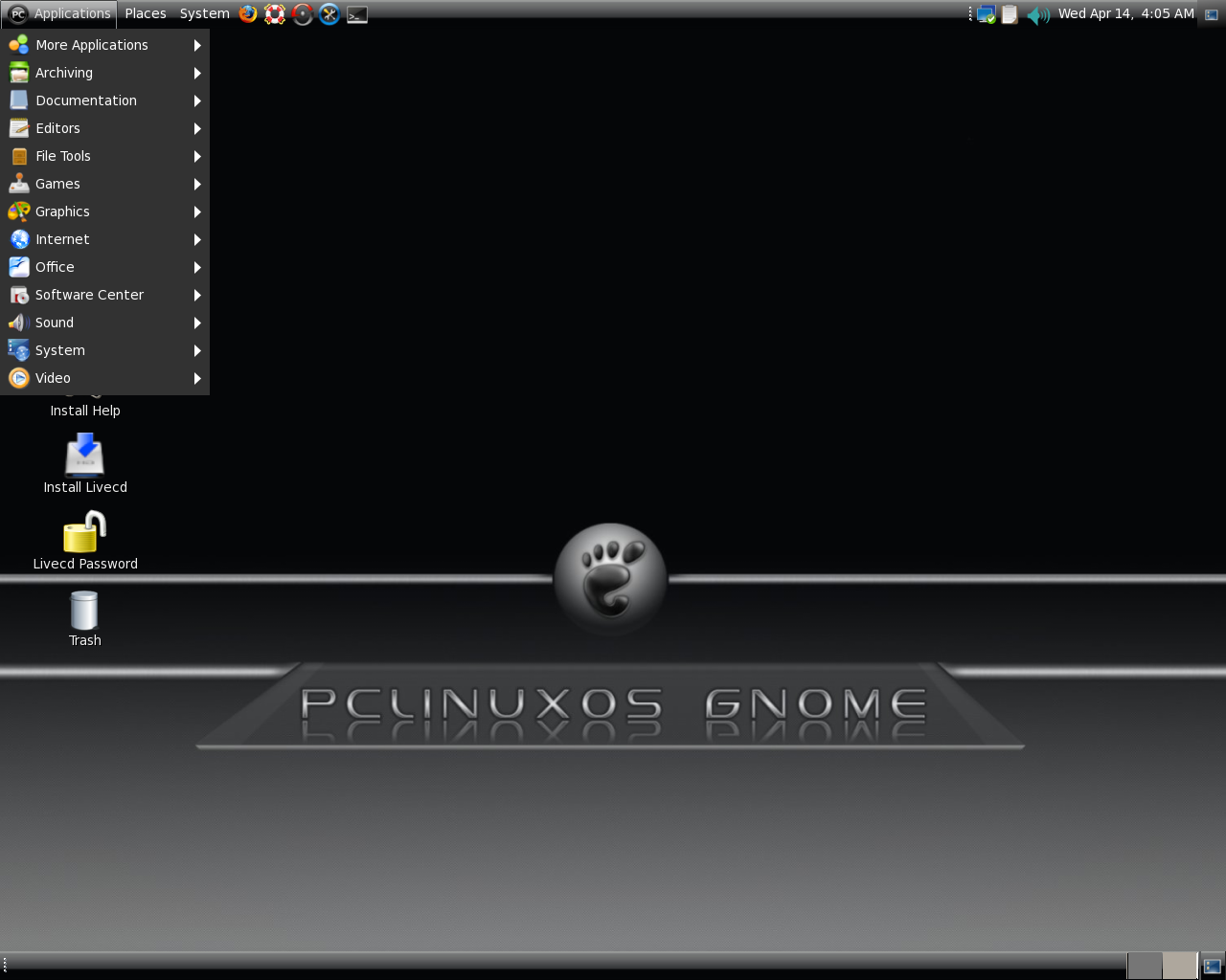PCLinuxOS desktop screenshot: 2010 gnome