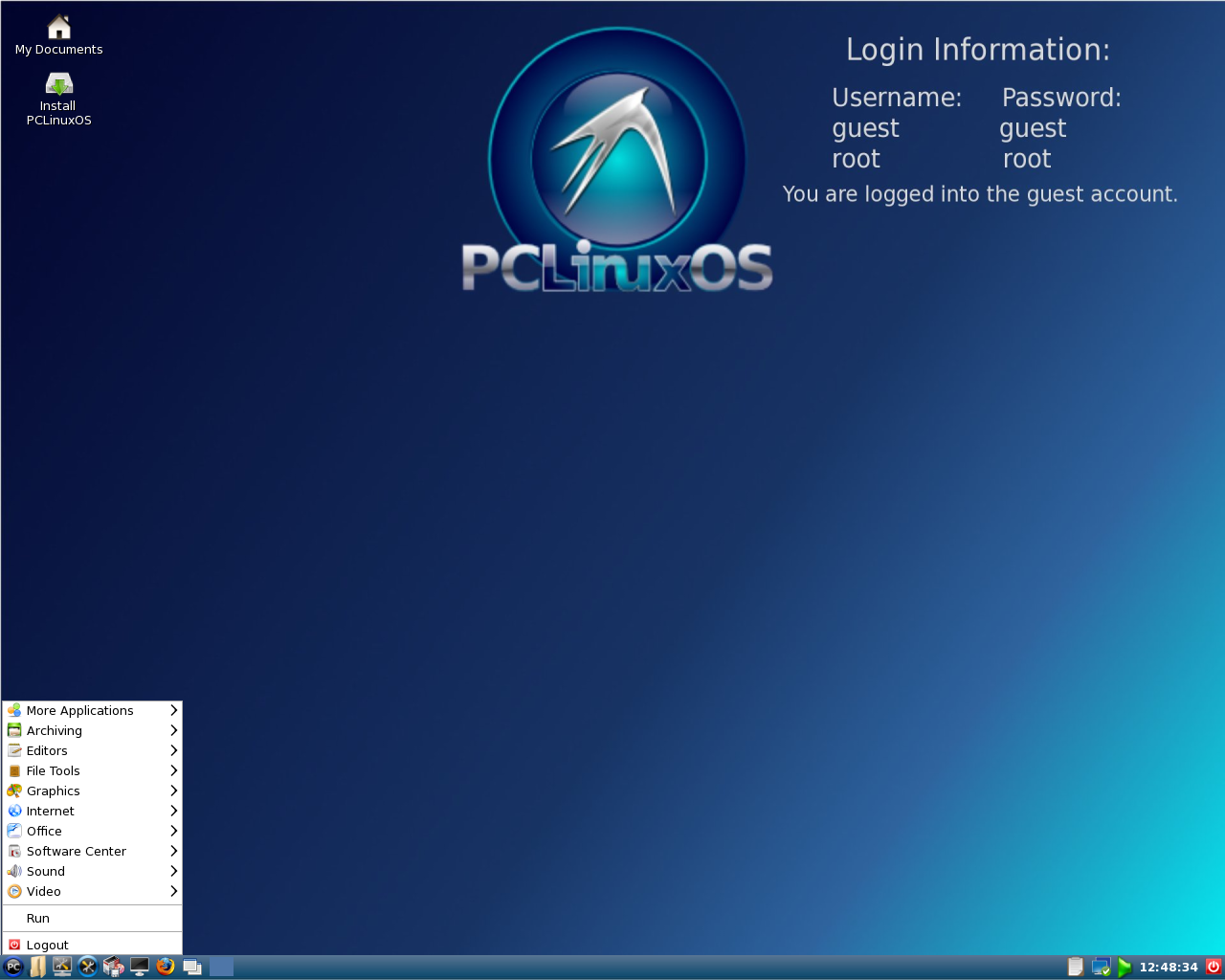 PCLinuxOS desktop screenshot: 2010 lxde