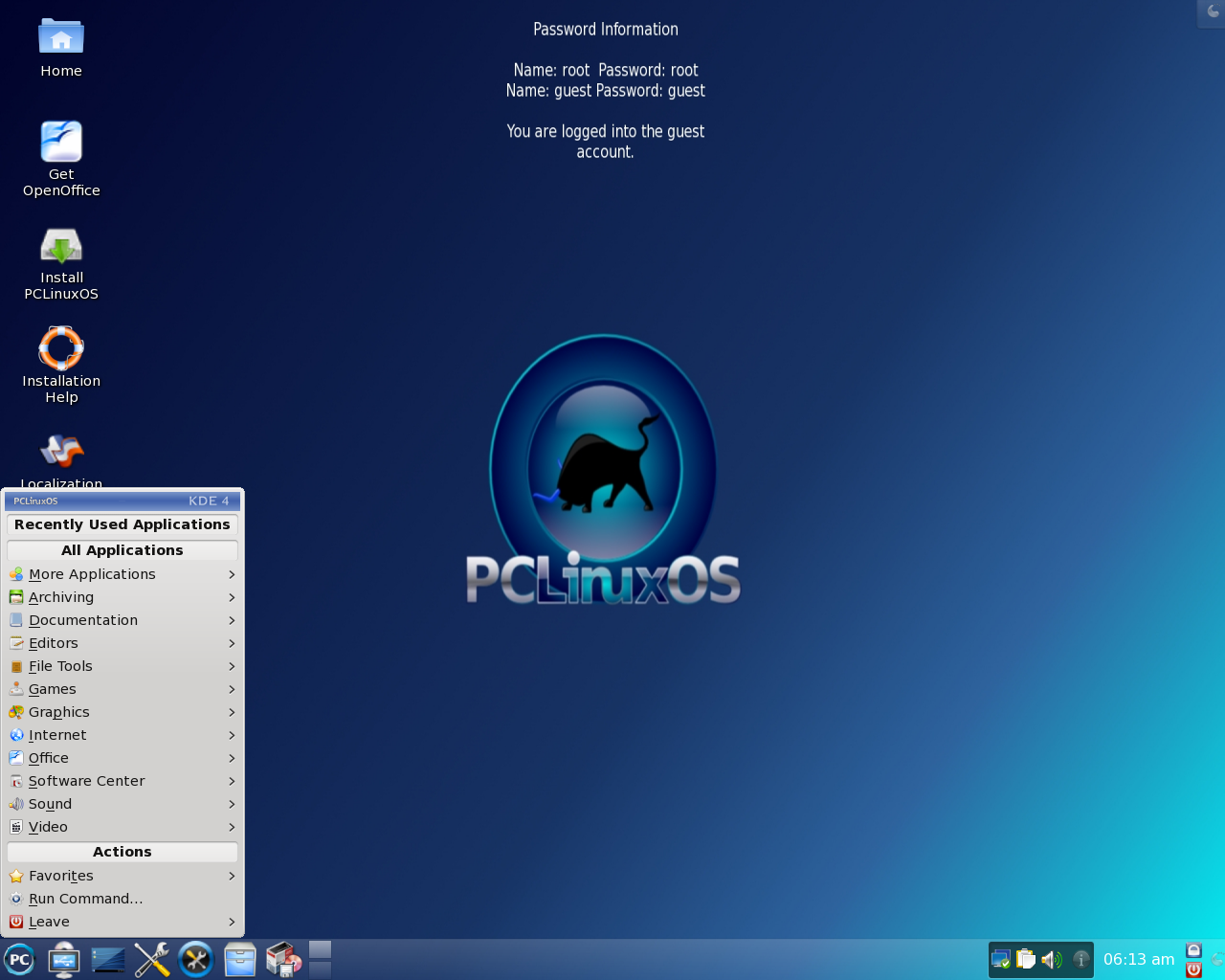 PCLinuxOS desktop screenshot: 2010.1