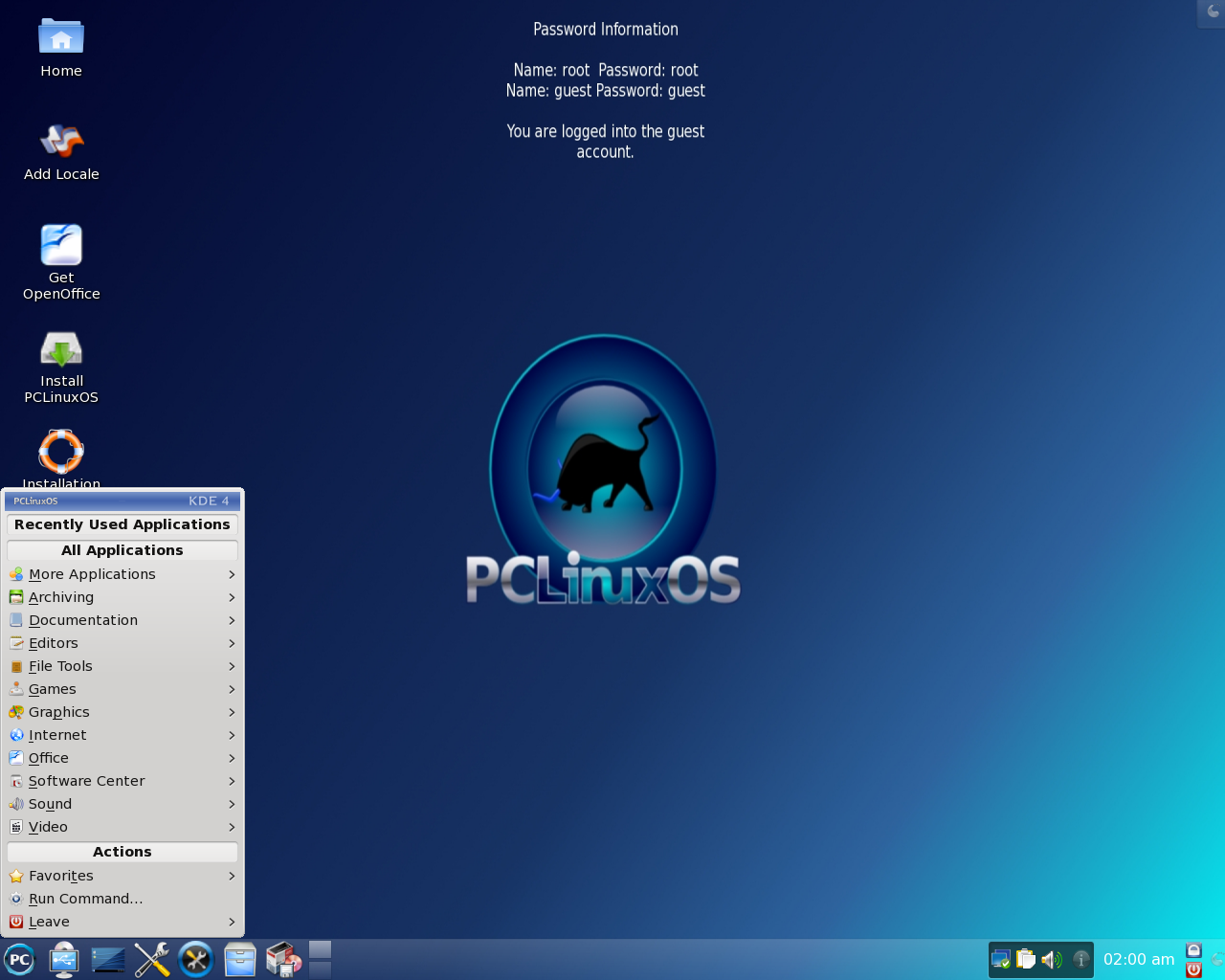PCLinuxOS desktop screenshot: 2010