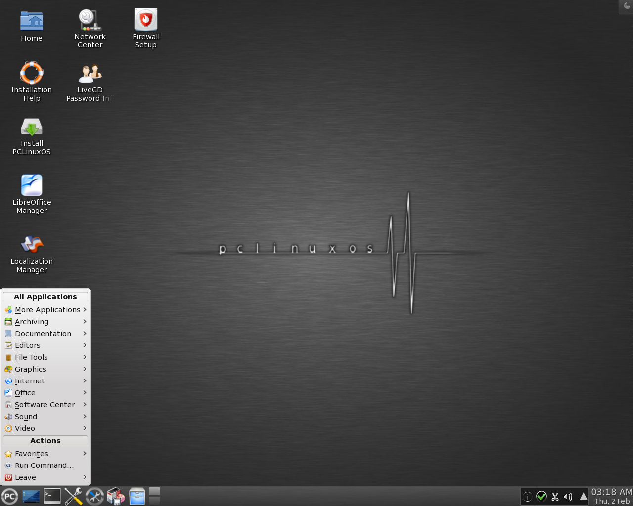 PCLinuxOS desktop screenshot: 2012.02