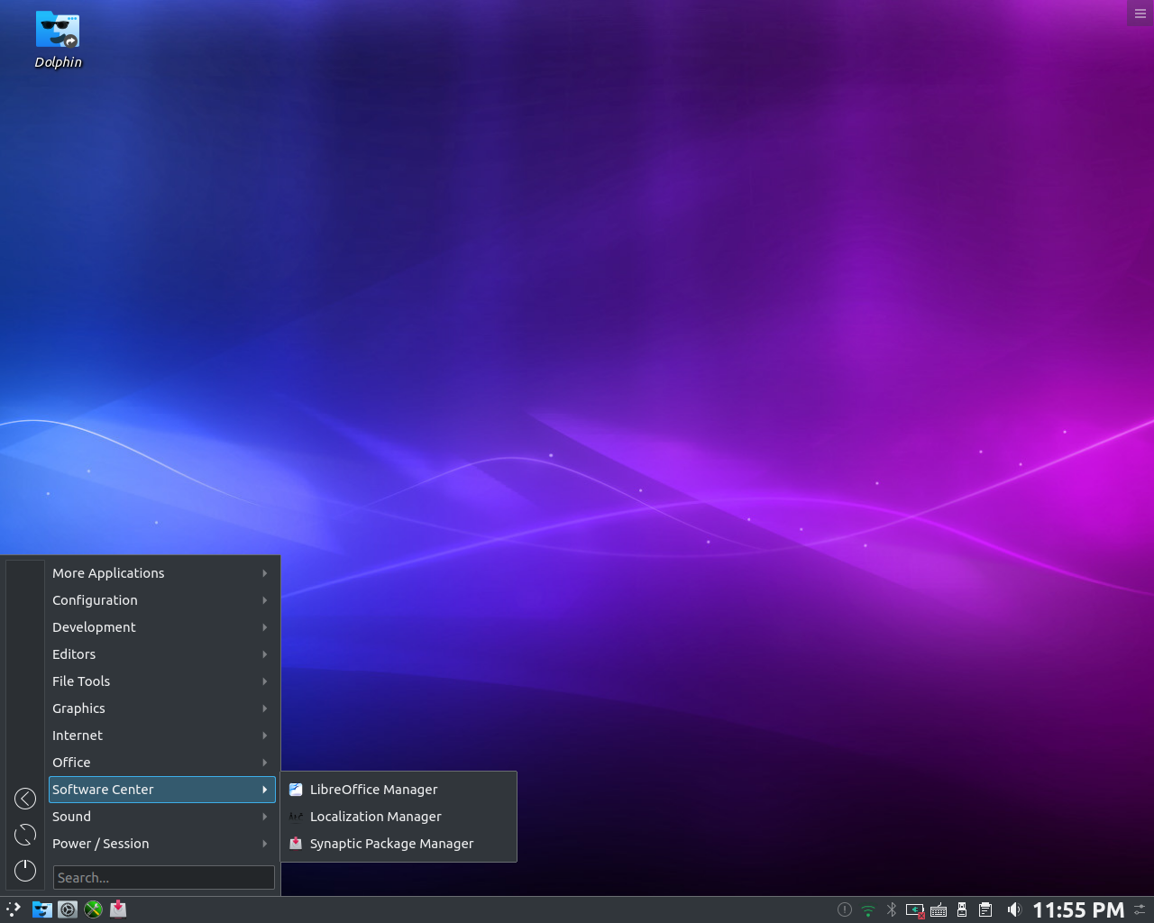 PCLinuxOS desktop screenshot: 2019.02 menu