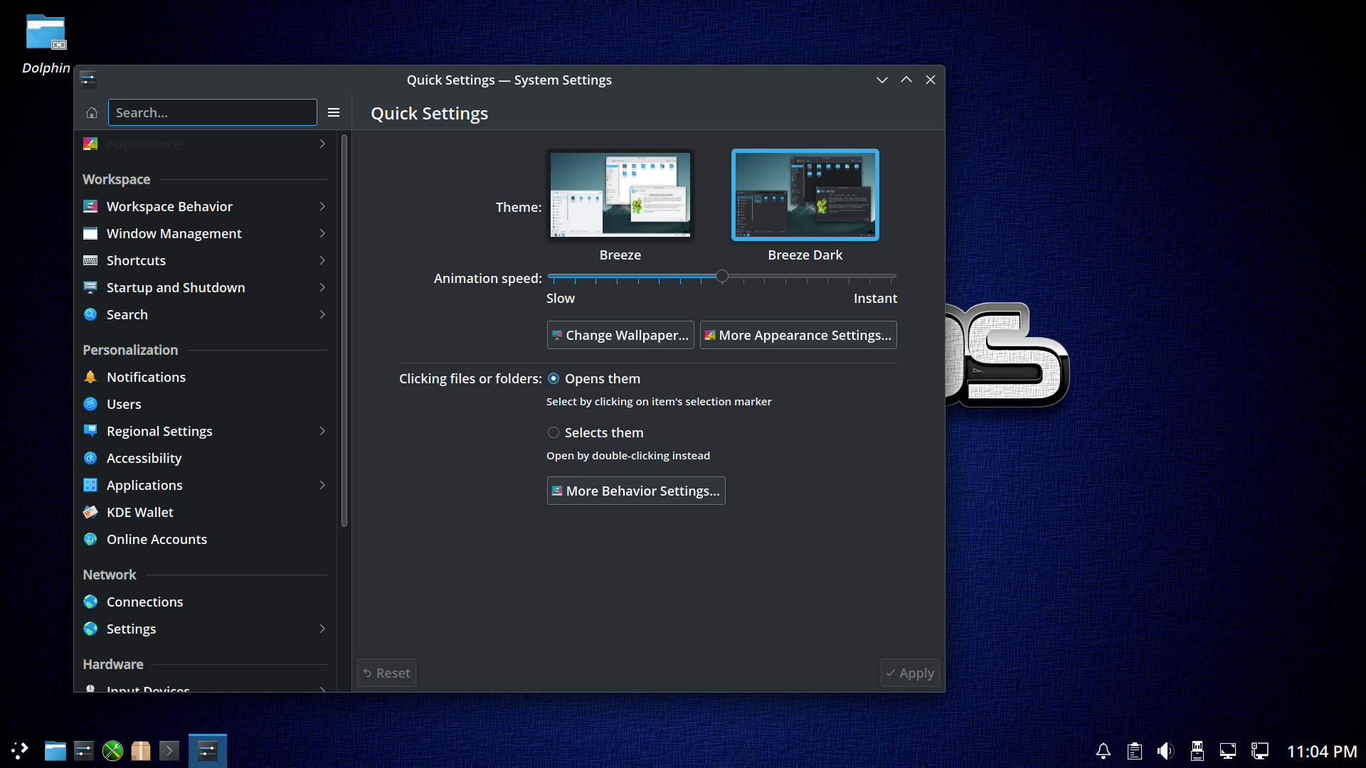 PCLinuxOS desktop screenshot: 2023.07 dark