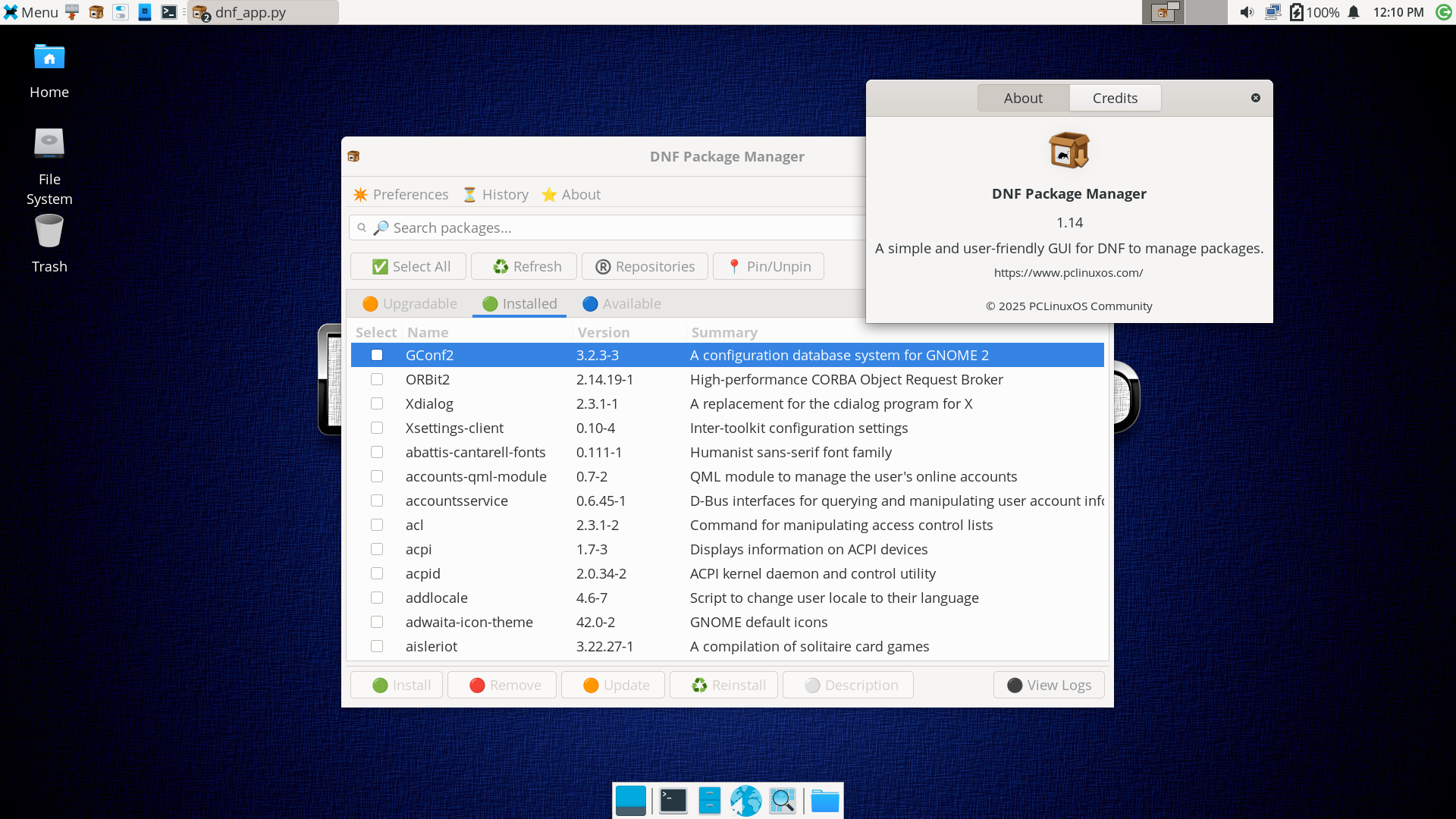 PCLinuxOS desktop screenshot: 2026.05.30 packages