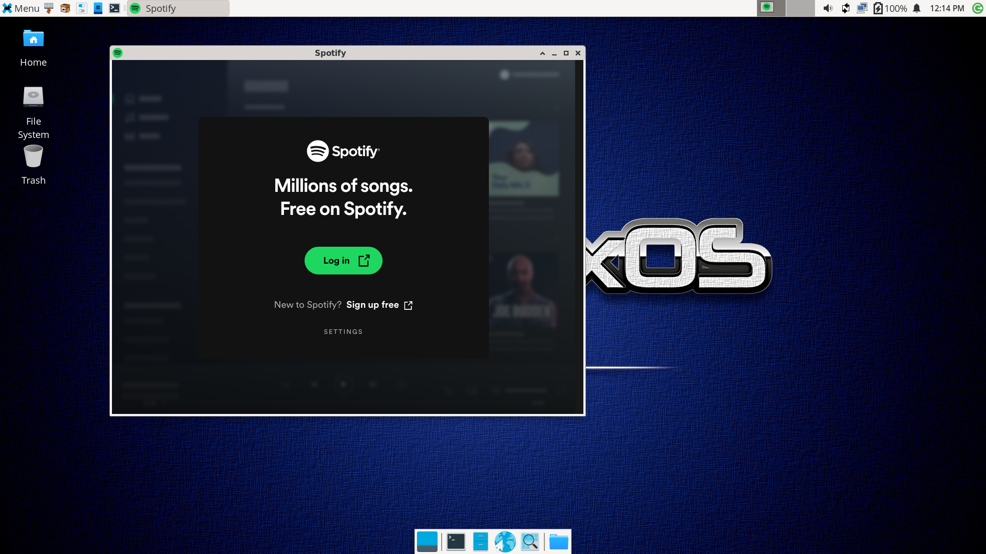 PCLinuxOS desktop screenshot: 2026.05.30 spotify