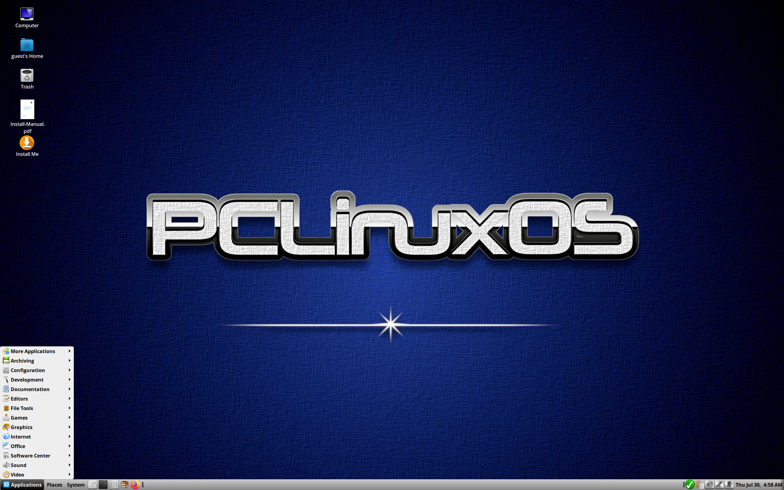 PCLinuxOS desktop screenshot: 2026.07.30 mate