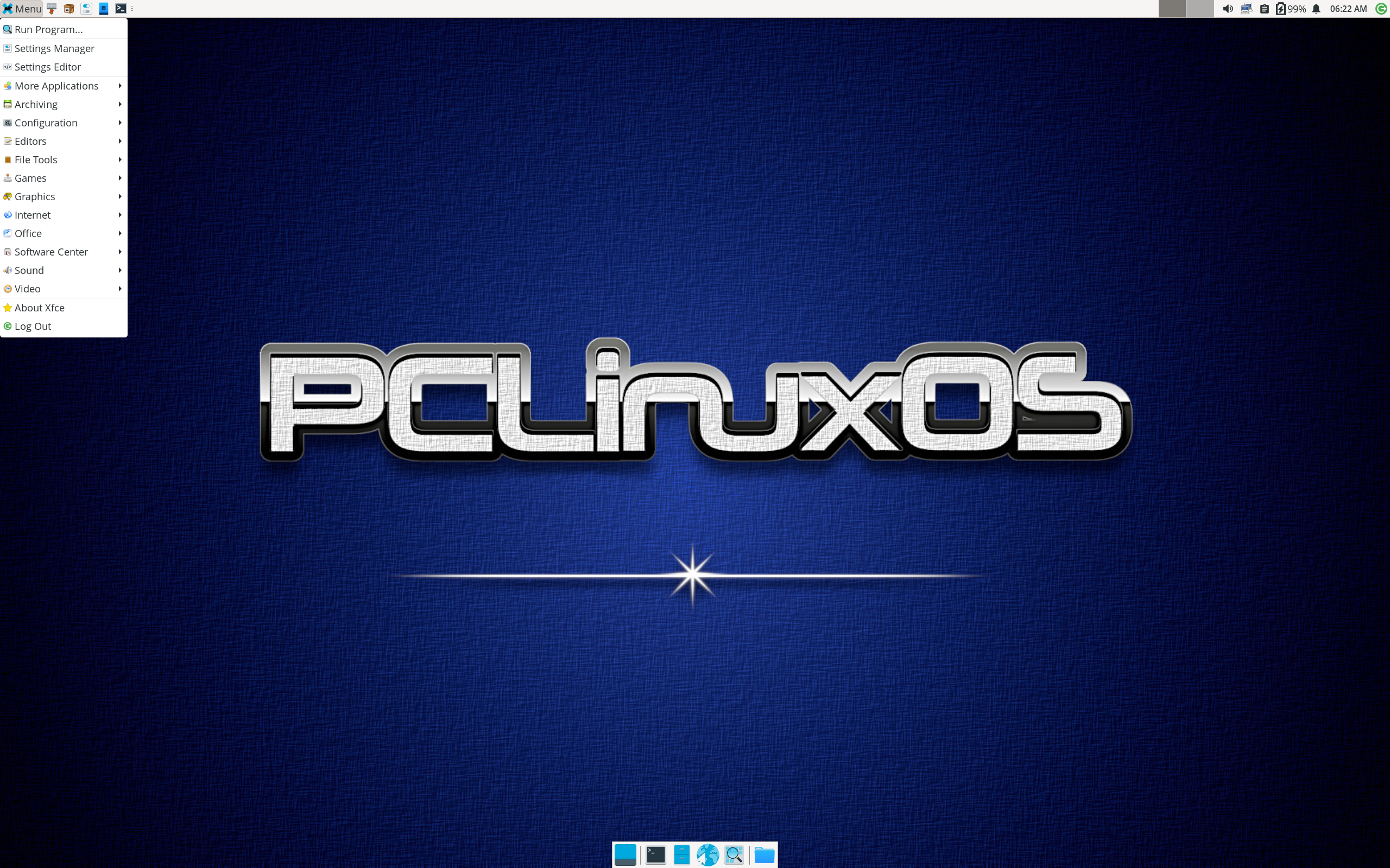 PCLinuxOS desktop screenshot: 2026.07.30 xfce