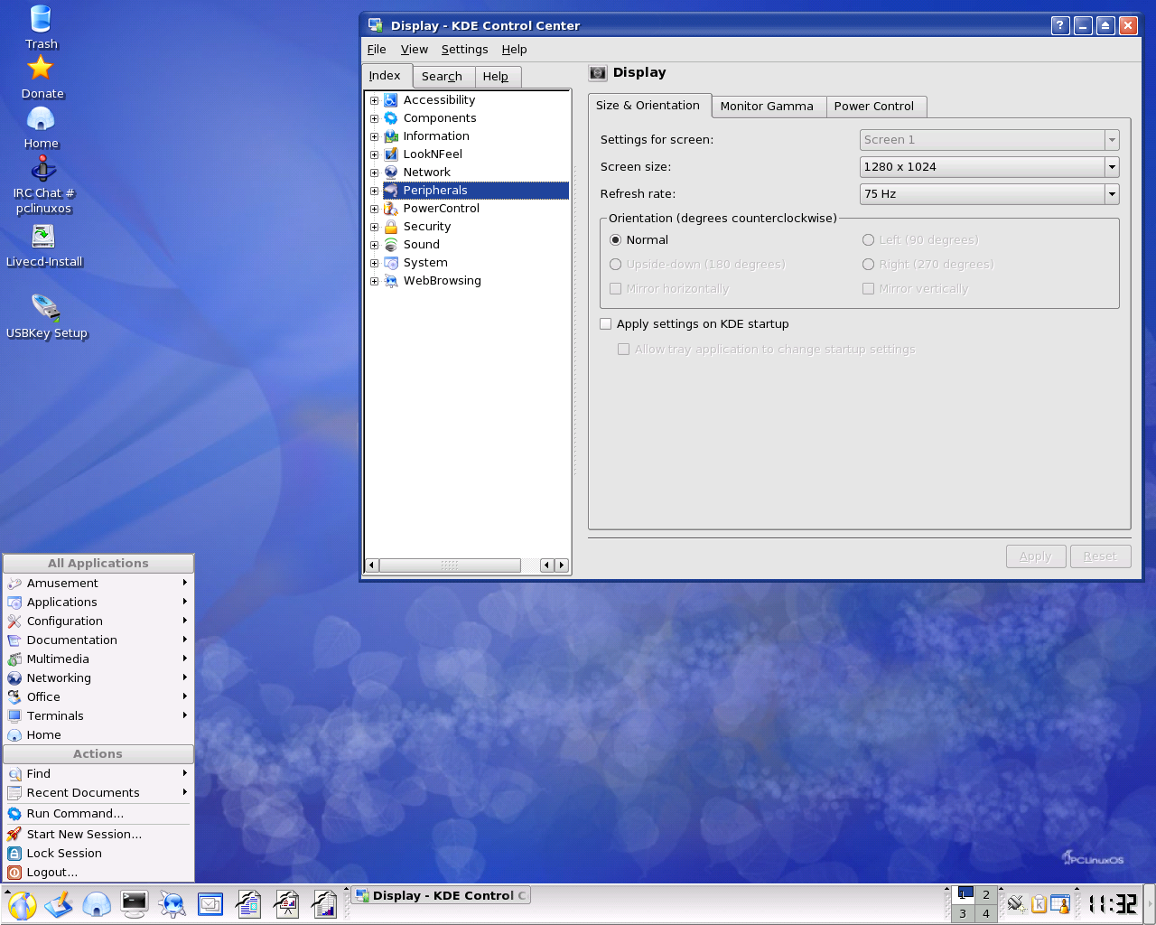 PCLinuxOS desktop screenshot: p81