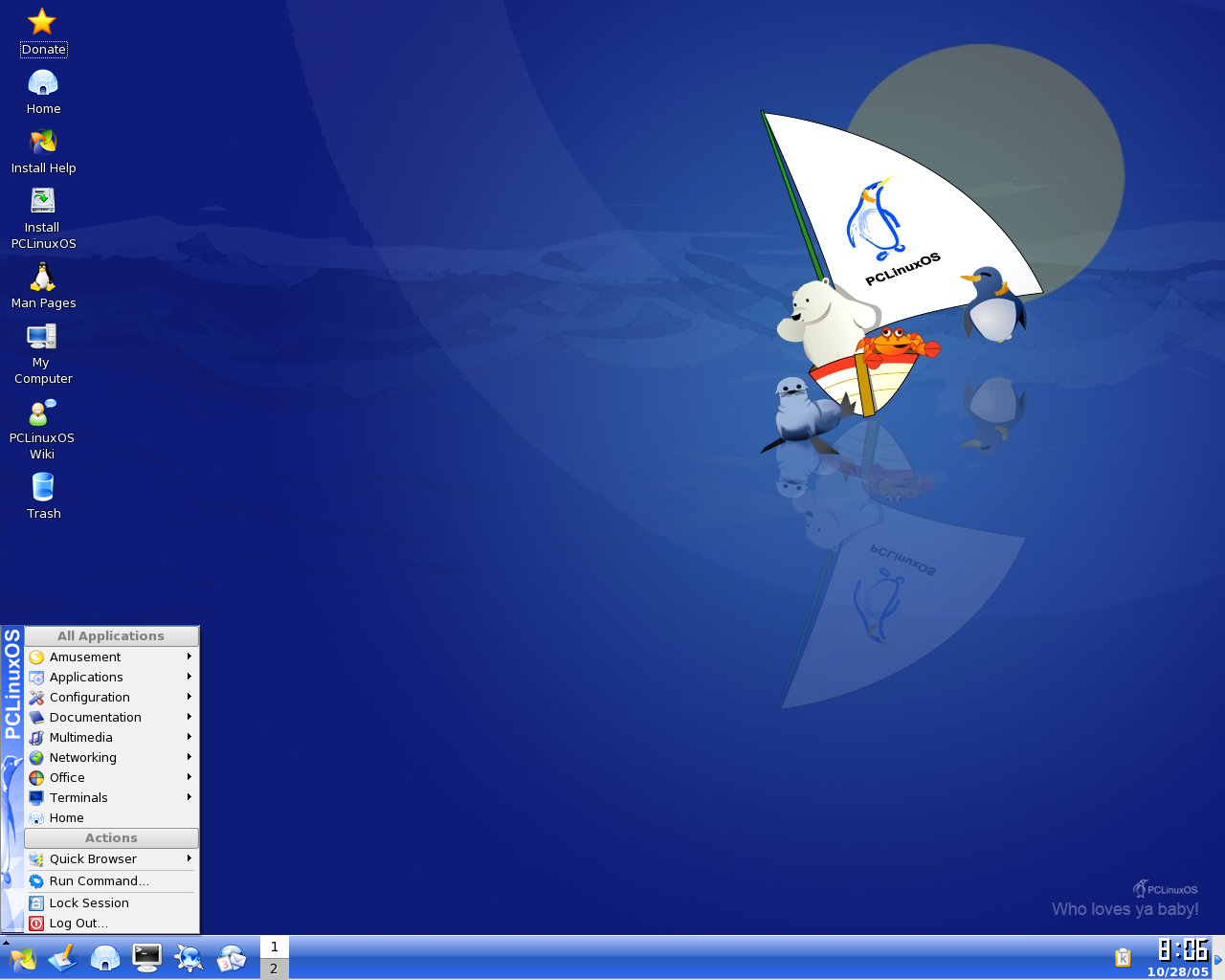 PCLinuxOS desktop screenshot: p92