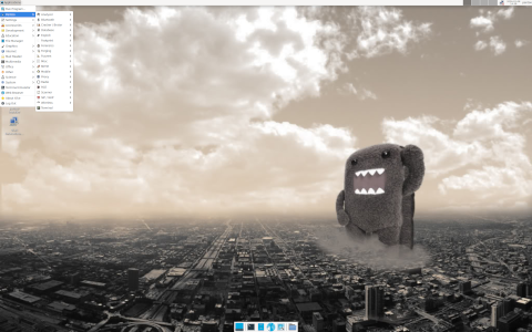 Pentoo desktop screenshot: Distribution overview