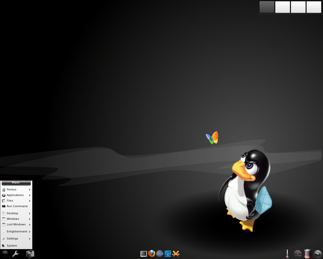 Pentoo desktop screenshot: 2009.0