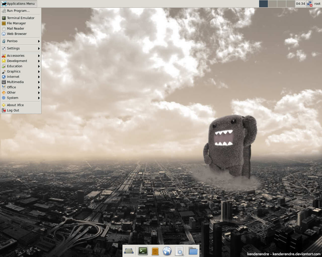 Pentoo desktop screenshot: 2015.0 rc3.7