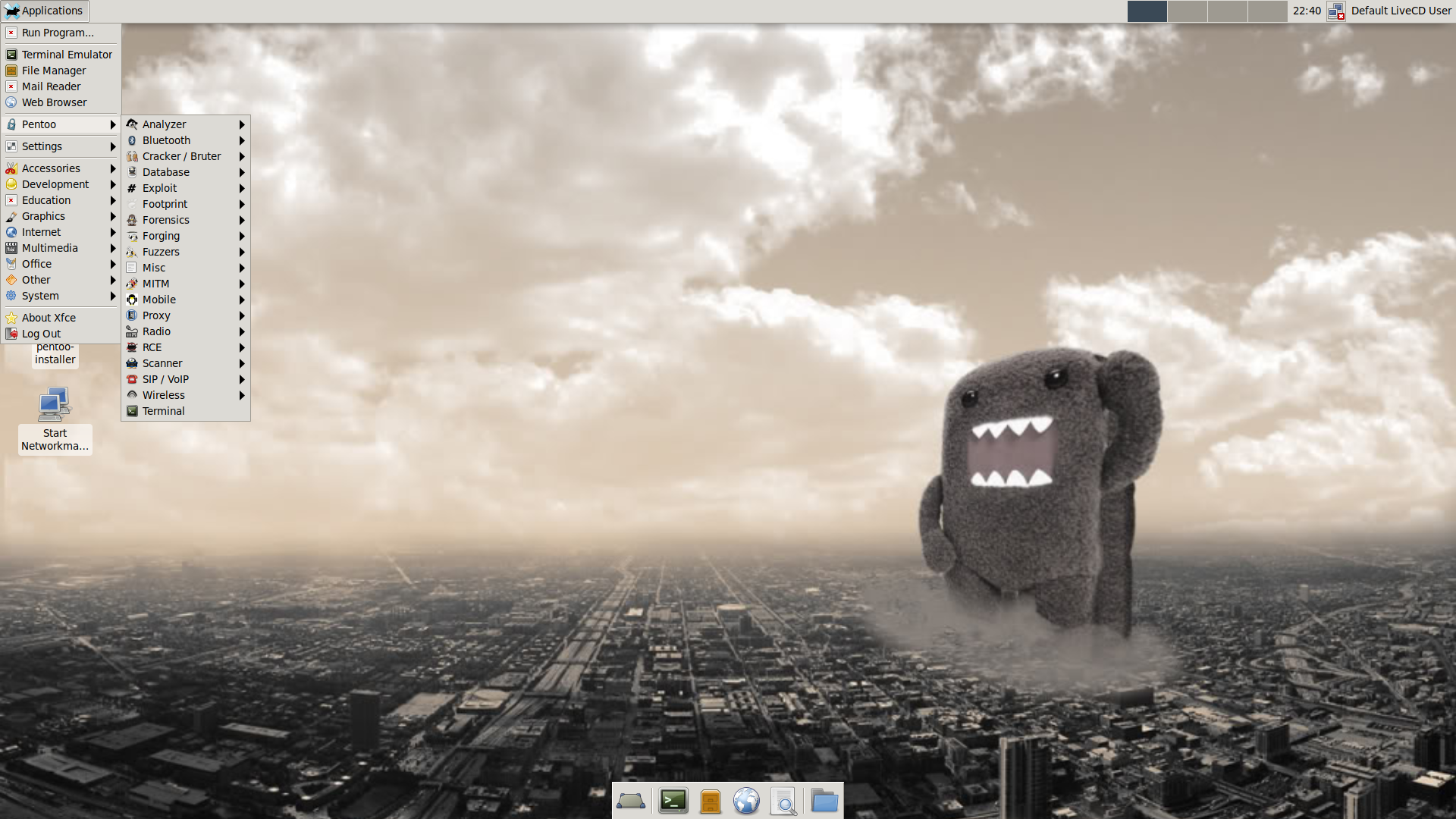 Pentoo desktop screenshot: 2019.1