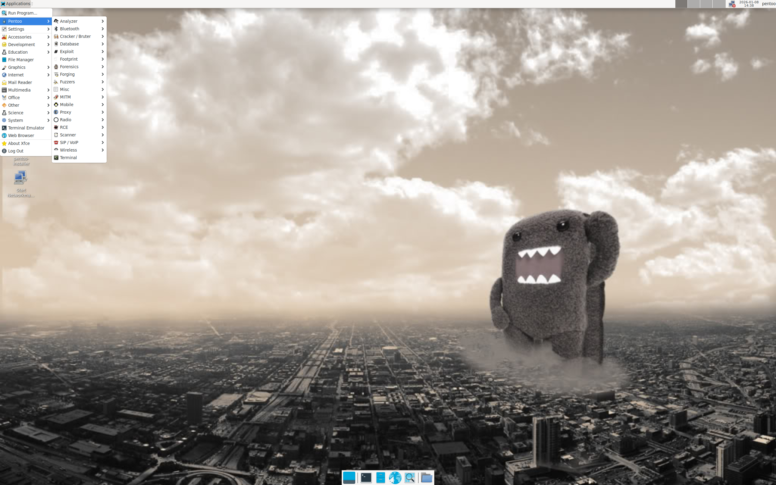 Pentoo desktop screenshot: 2026.0