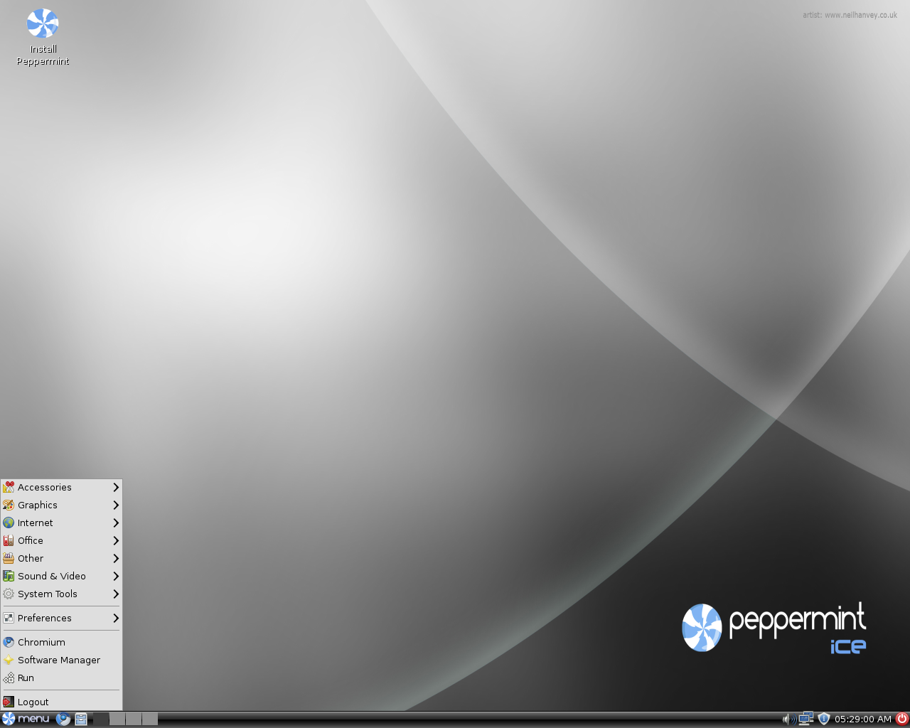 Peppermint desktop screenshot: 10012010