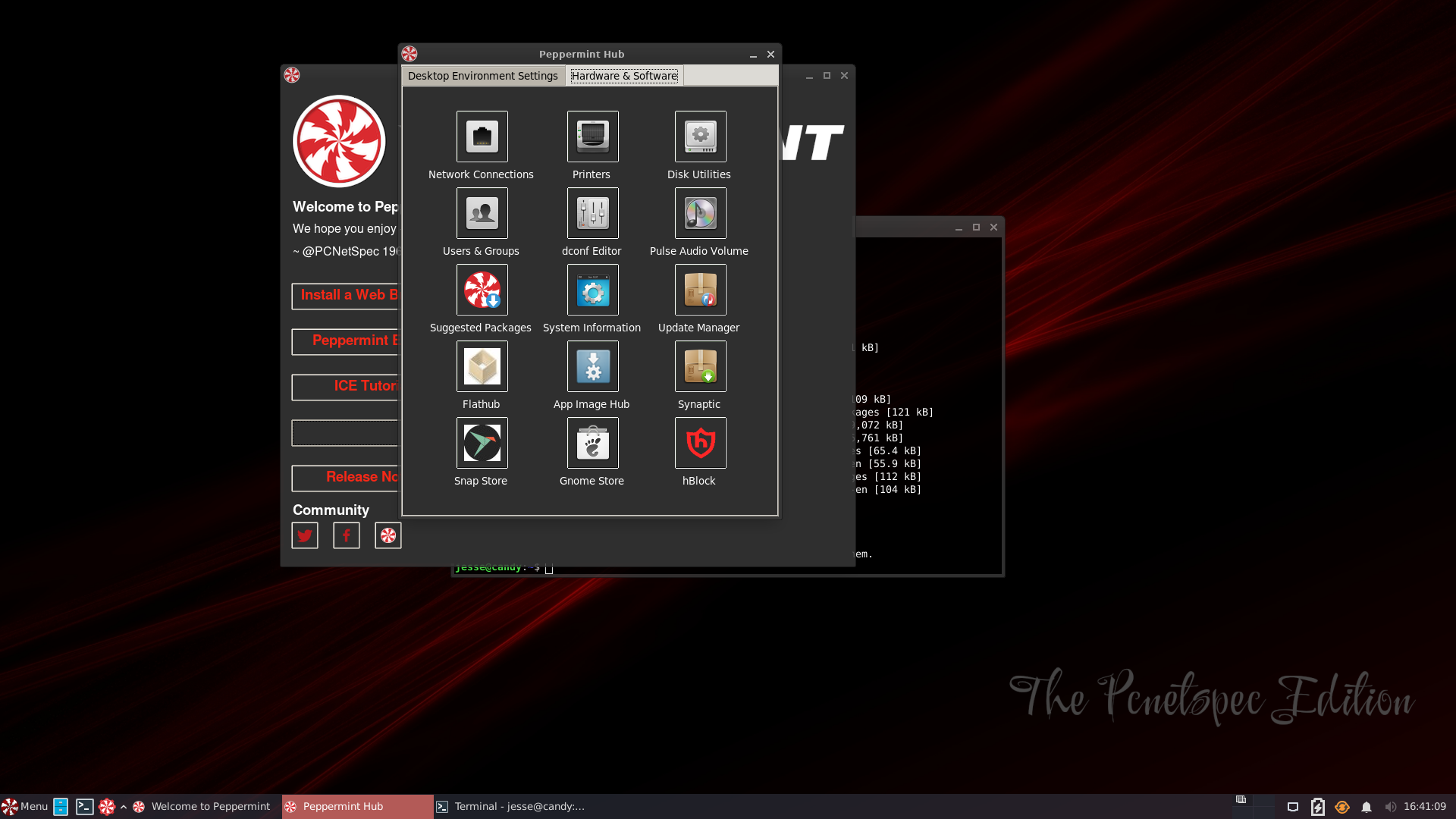 Peppermint desktop screenshot: 2022 02 02 pephub