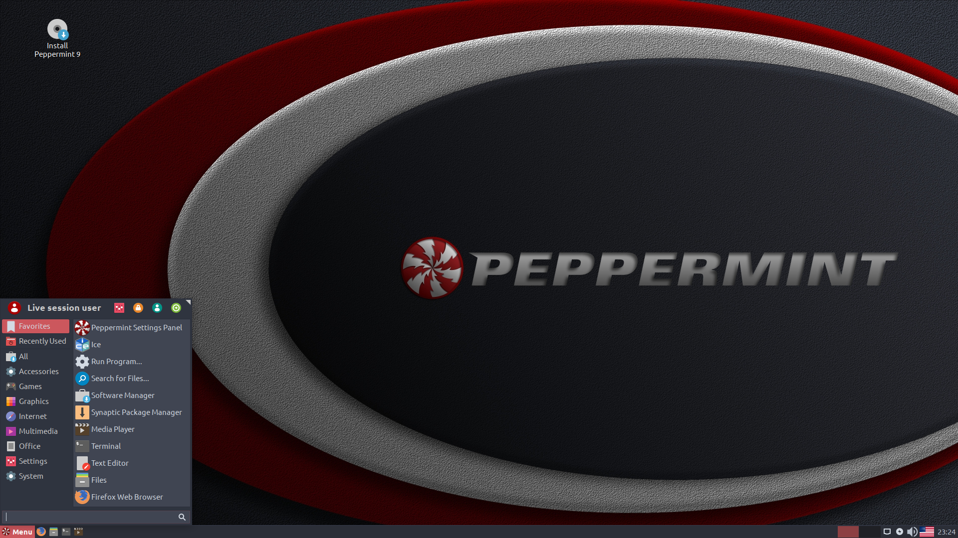 Peppermint desktop screenshot: 9 20190102