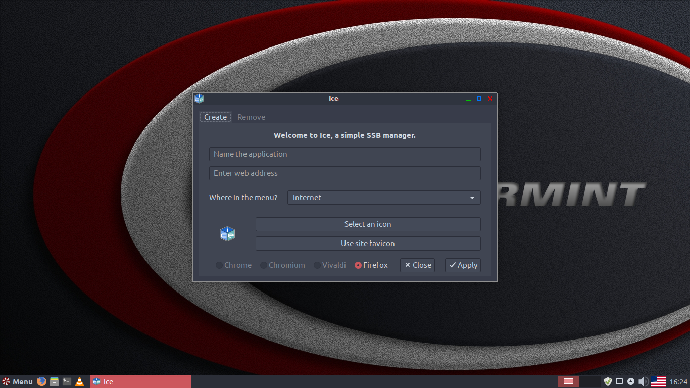 Peppermint desktop screenshot: 9 ice