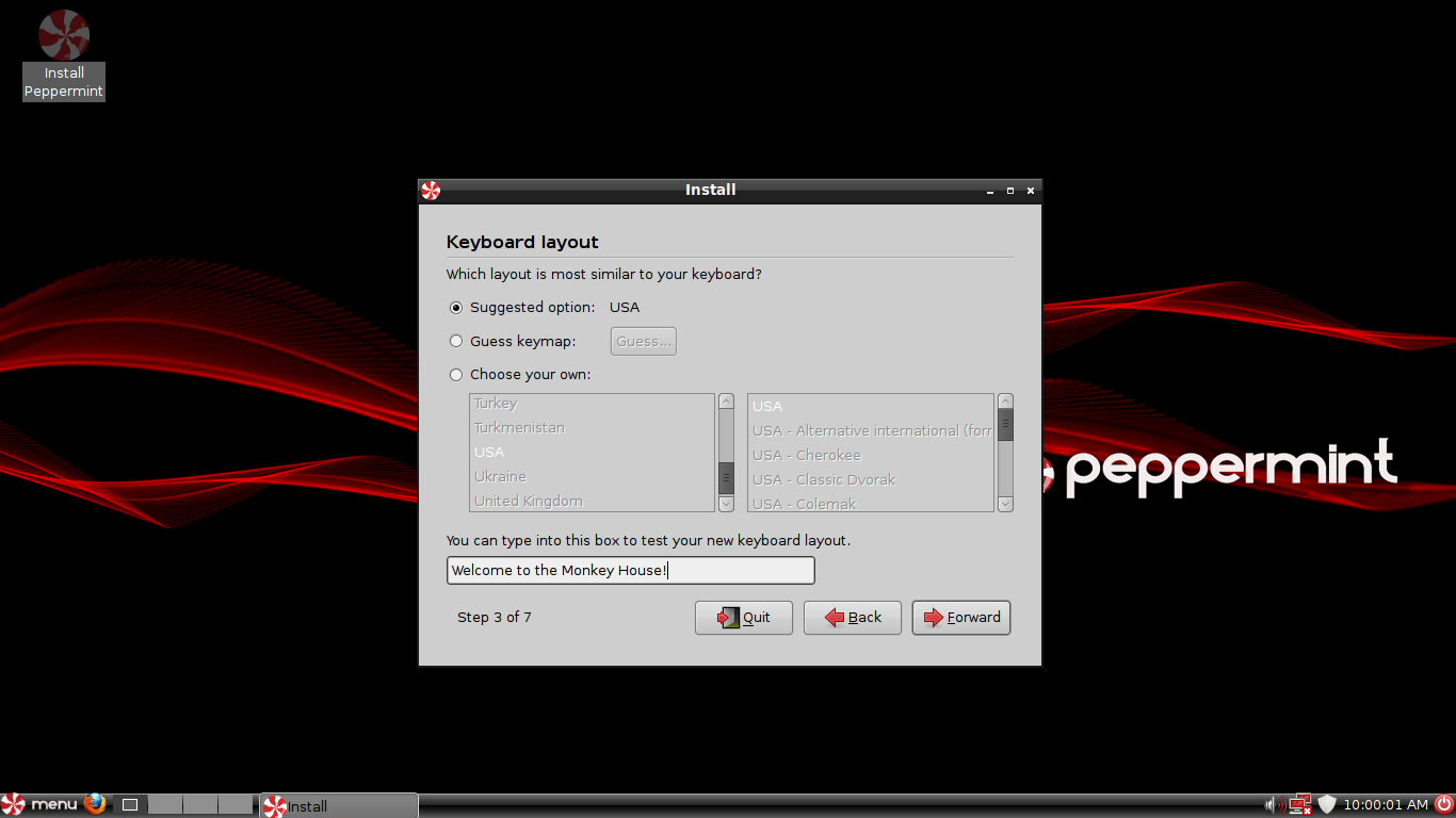 Peppermint desktop screenshot: one installer