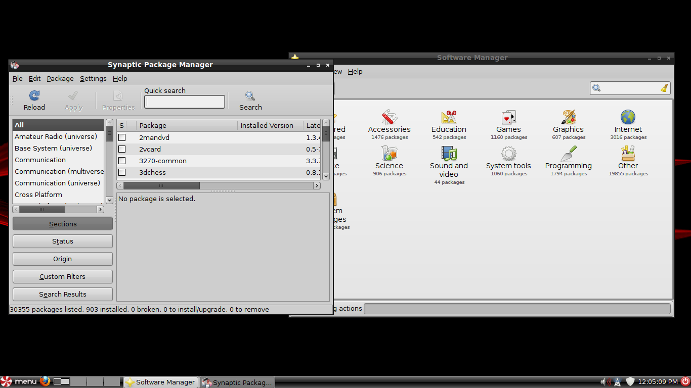 Peppermint desktop screenshot: one packages