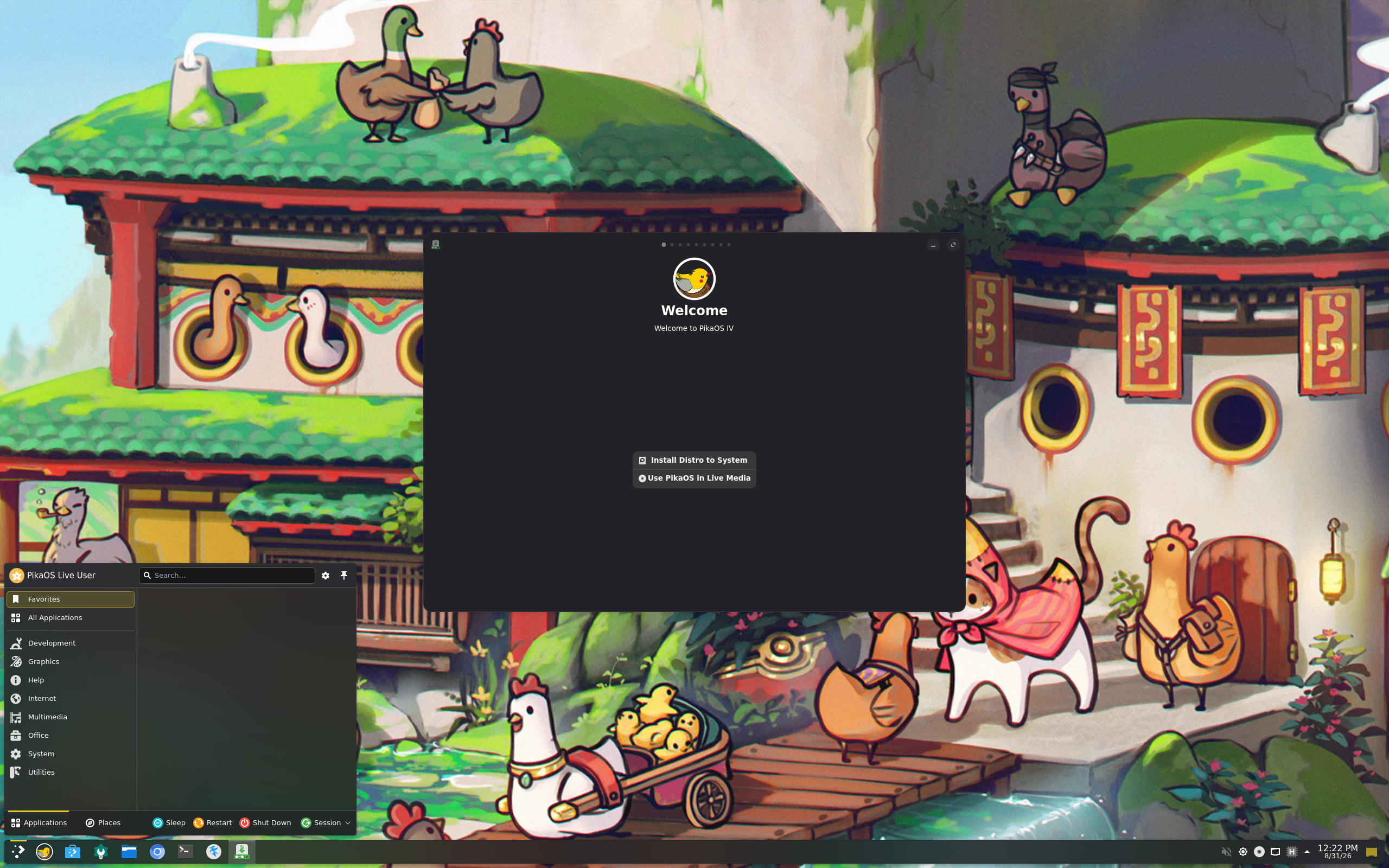 PikaOS desktop screenshot: 26.08.20 kde