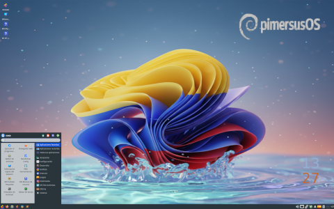 PimersusOS desktop screenshot: Distribution overview