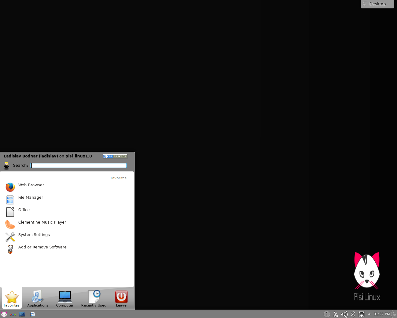 Pisi desktop screenshot: 1.0