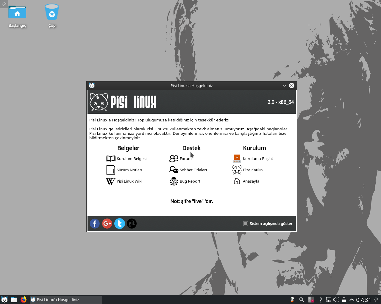 Pisi desktop screenshot: 2.0