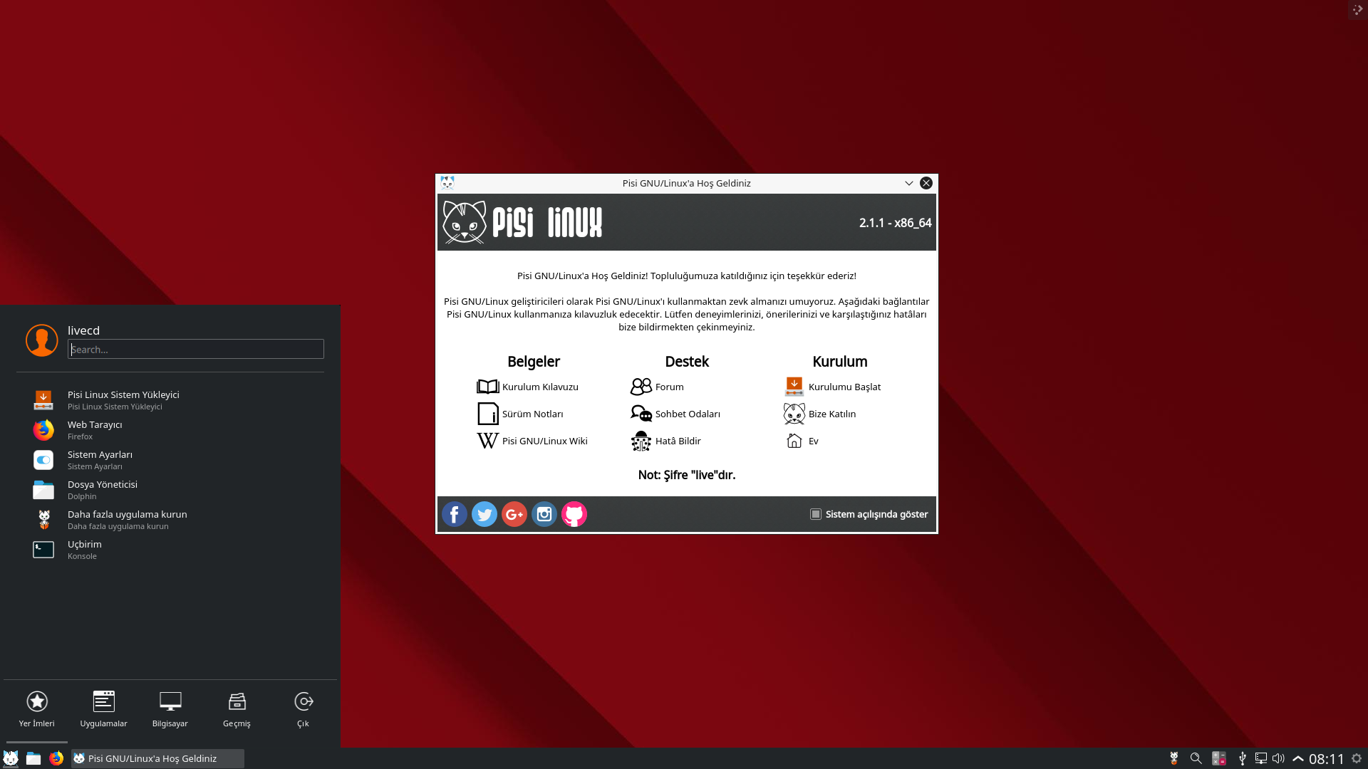 Pisi desktop screenshot: 2.1.1