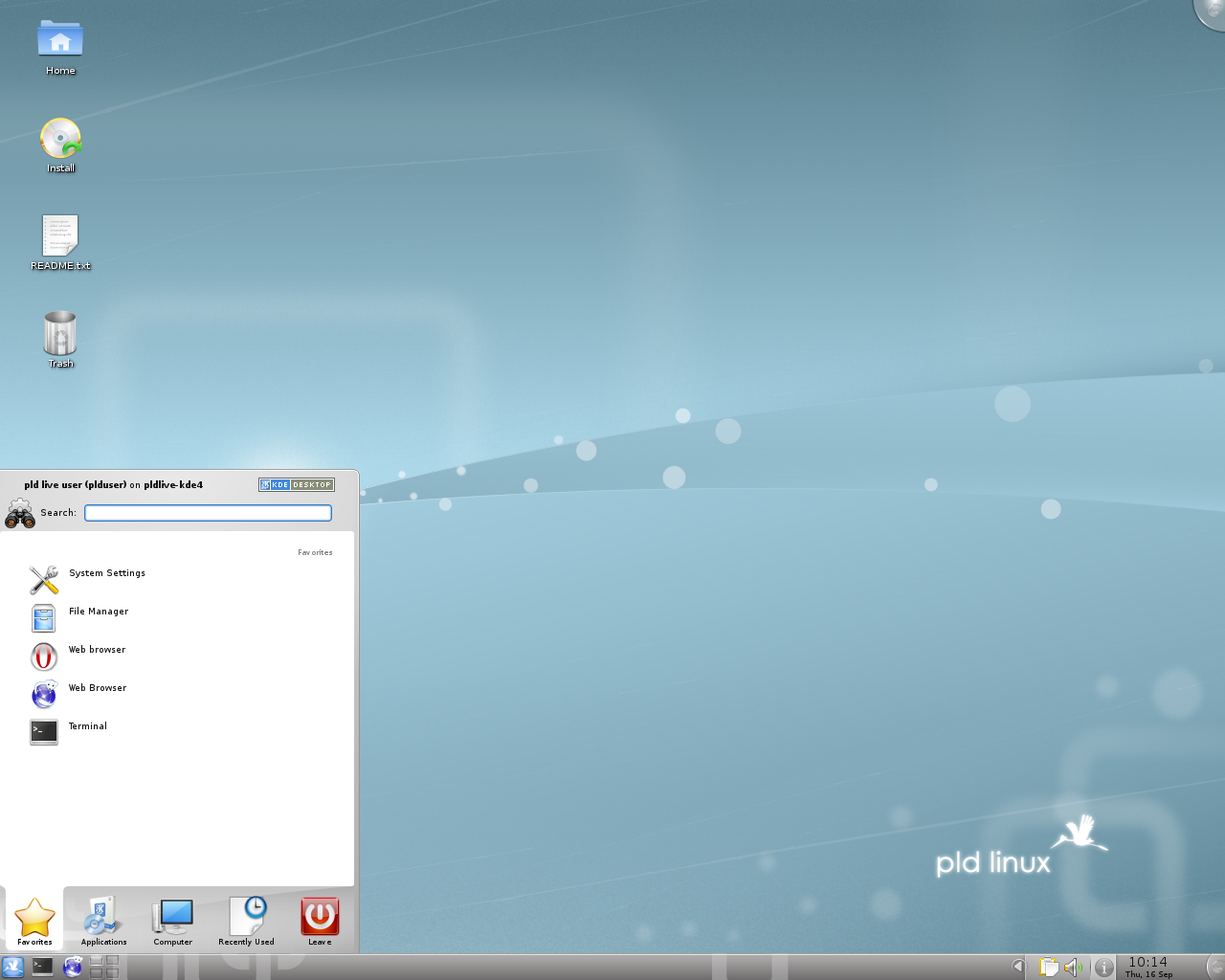 PLD desktop screenshot: 4.4.5 live