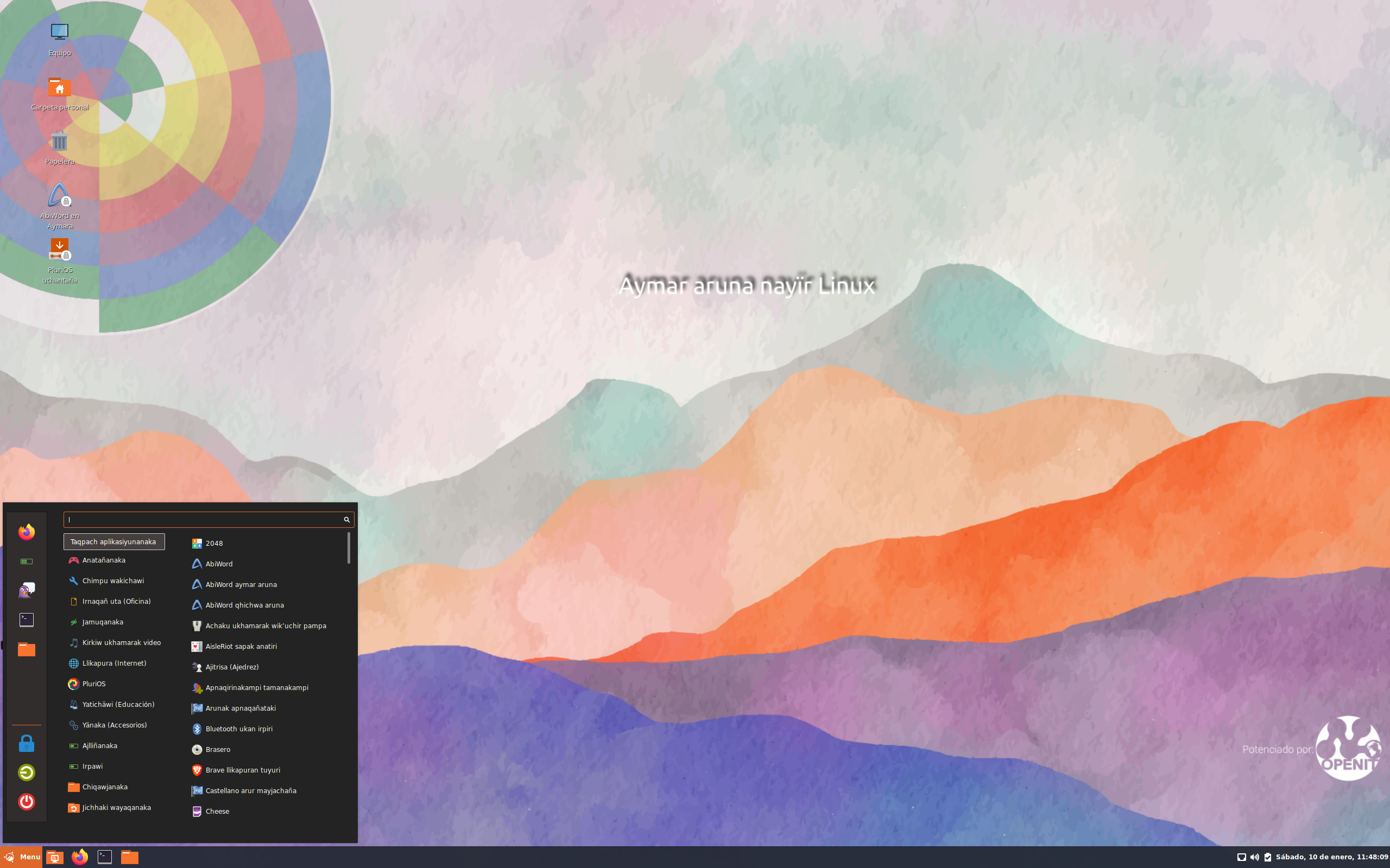 PluriOS desktop screenshot: 1.6