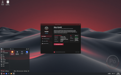 PolonOS desktop screenshot: Distribution overview
